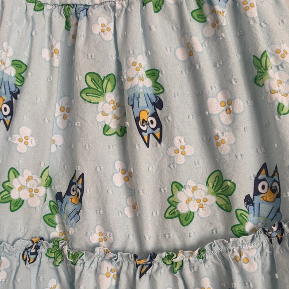 Kids Floral Bluey Dress Size 5T - Picture 2 of 3